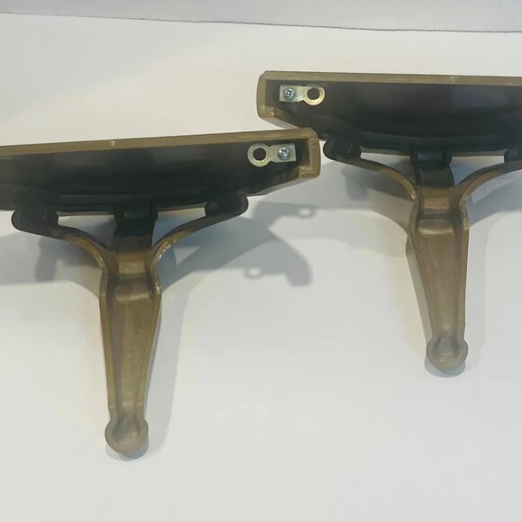 GOLD Wall Shelves Home Interiors and Gifts Burwood Ornate Vintage Rare Set Of 2 - Picture 6 of 7